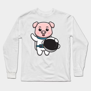 pig astronaut Long Sleeve T-Shirt